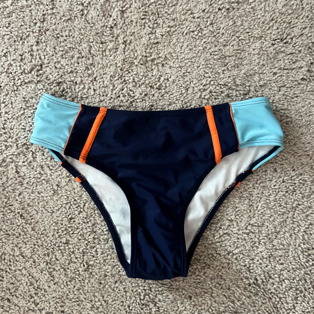 NWOT SHEIN Navy Colorblock Bikini Bottom Small